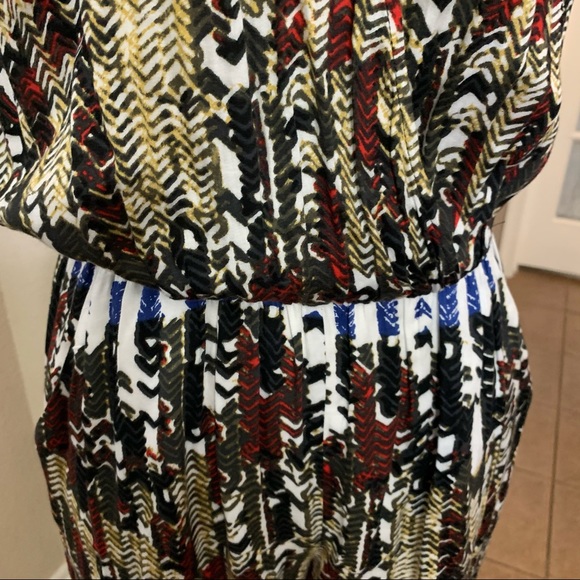 Daniel Rainn multi colored abstract print romper. - Picture 5 of 16